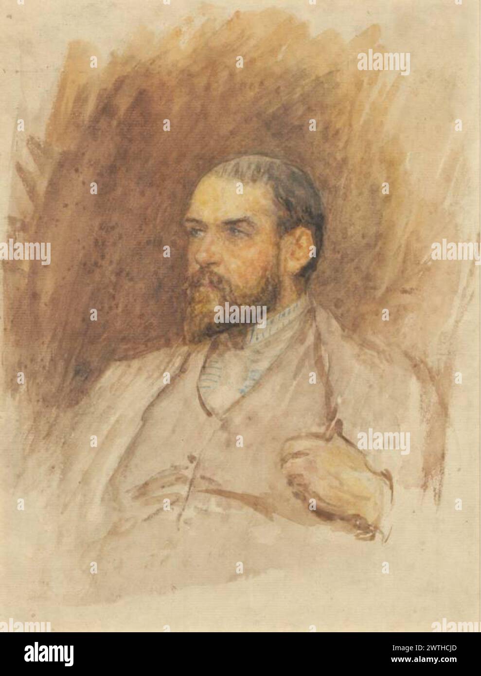 Autoportrait Robert Walker Macbeth (Glasgow, Écosse, 1848 - 1910) c. 1894 Autoportrait Banque D'Images