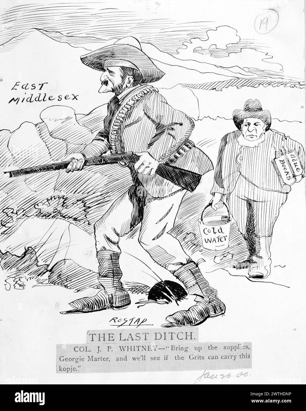 Dessin animé - The Last Ditch Rostap (1866-1949) Banque D'Images