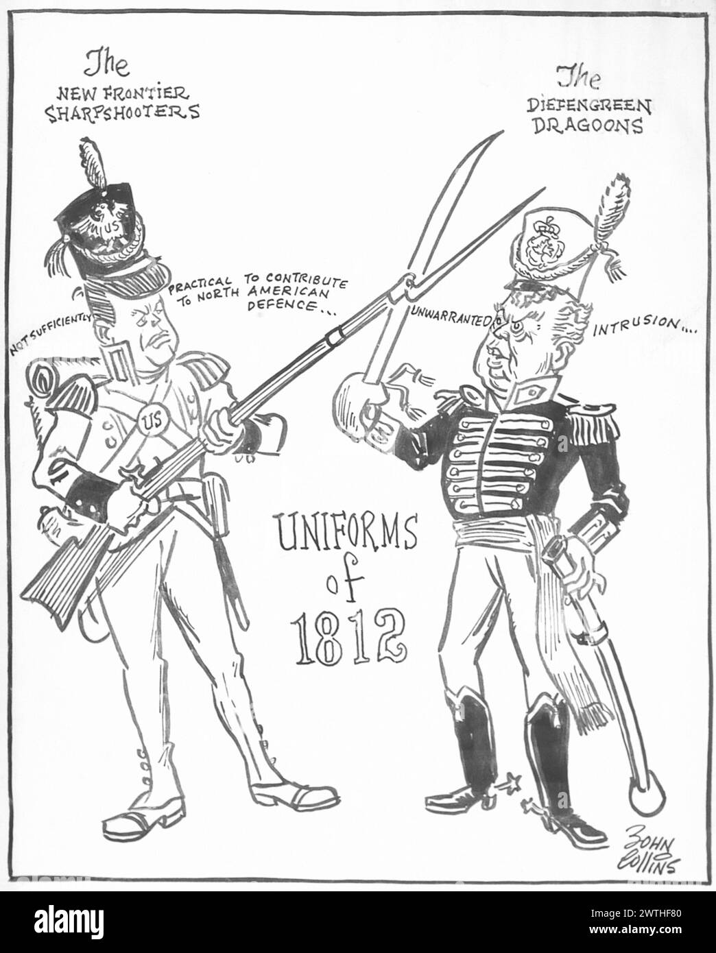 Dessin animé - à peine approprié pour l'âge de l'espace. John Collins (1917-2007) Banque D'Images