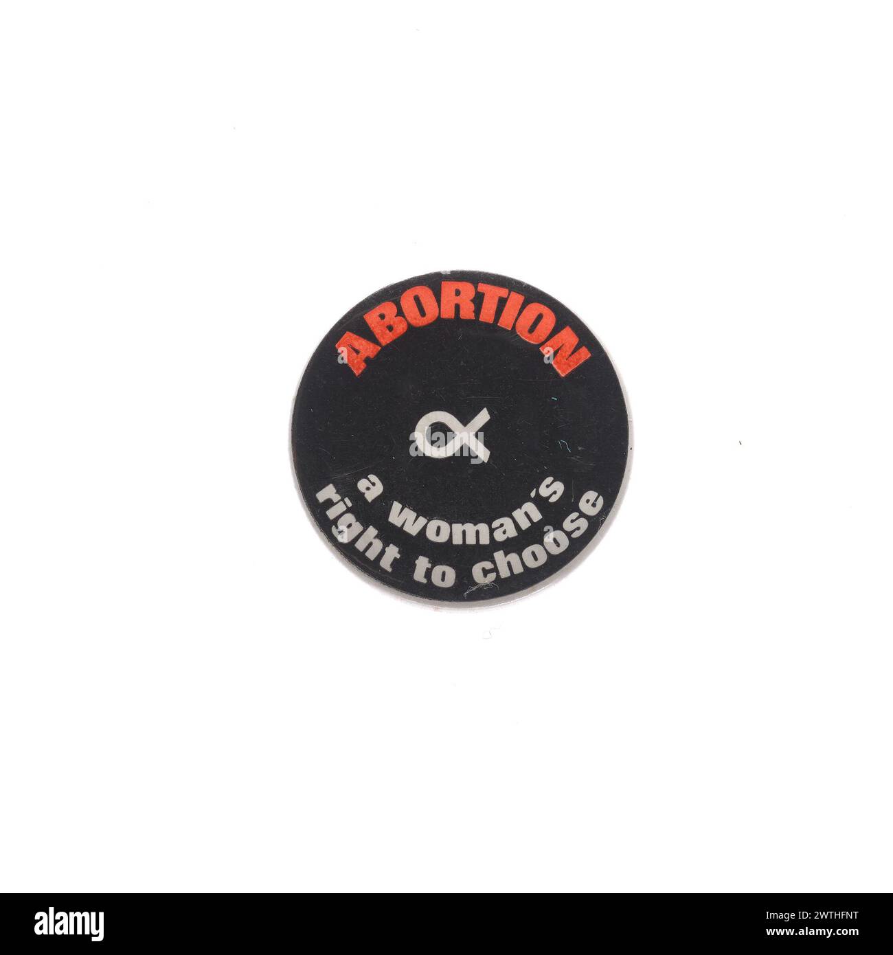 Avortement le droit d'une femme de choisir des badges Banque D'Images