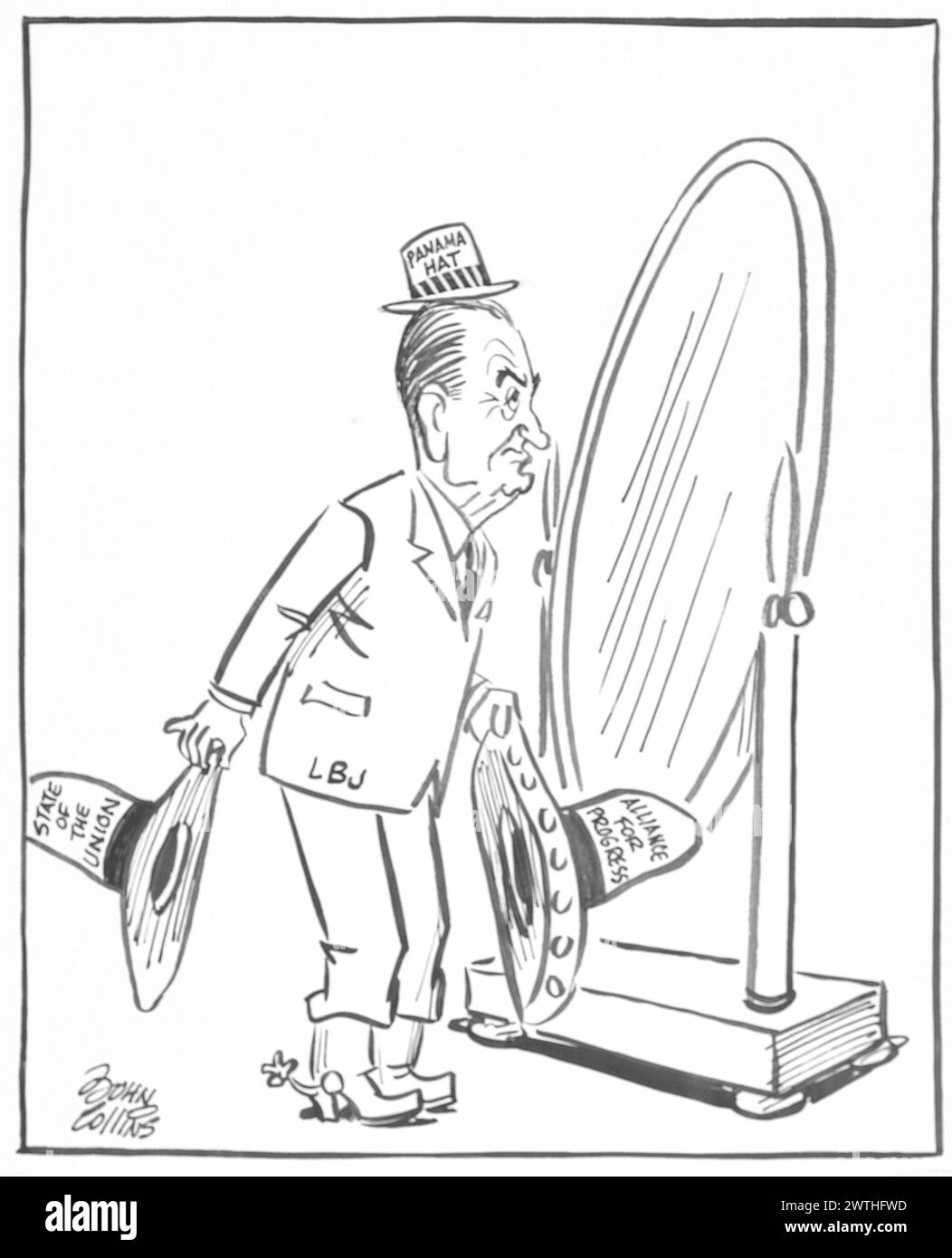 Dessin animé - pas son style. John Collins (1917-2007) Banque D'Images