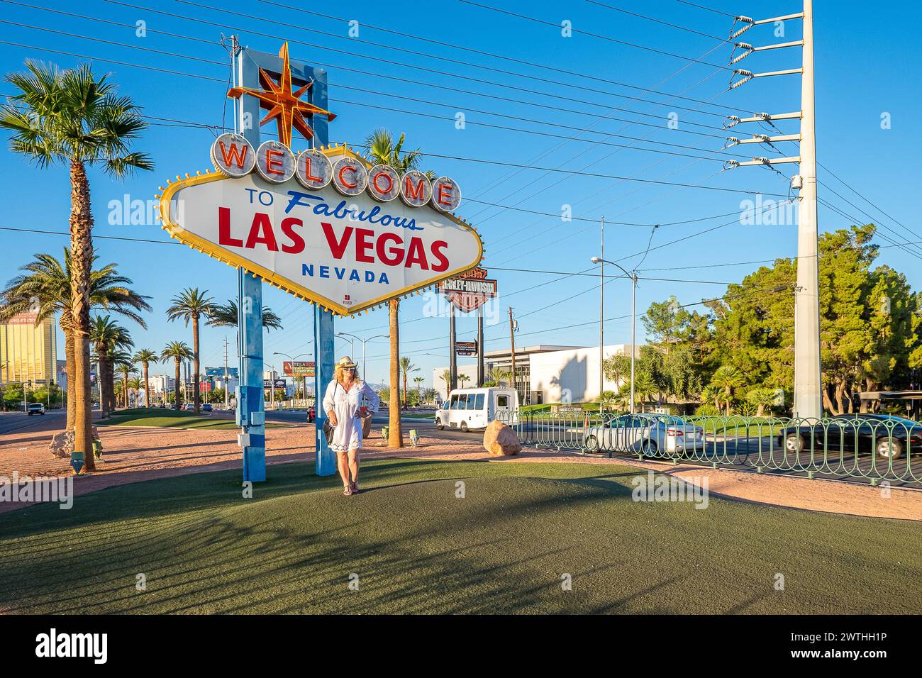 L'emblématique panneau Welcome to Fabulous Las Vegas sur Las Vegas Boulevard date de 1959. Banque D'Images