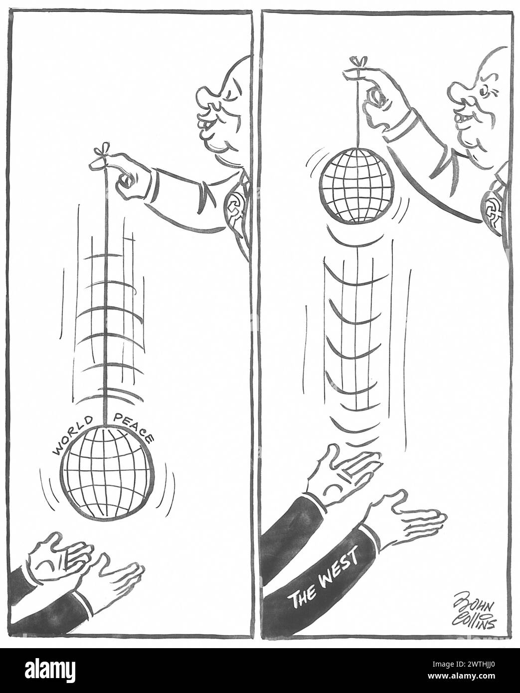 Dessin animé - la Russie a probablement inventé le Yo-Yo aussi. John Collins (1917-2007) Banque D'Images