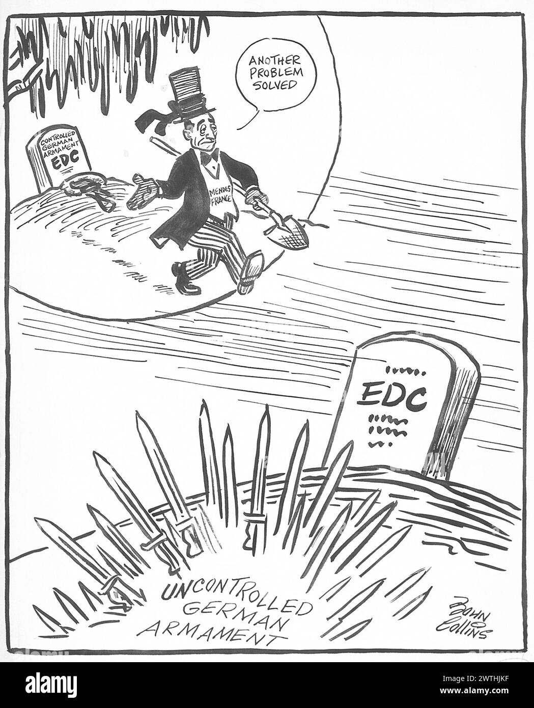 Dessin animé - choux de Bruxelles John Collins (1917-2007) Banque D'Images