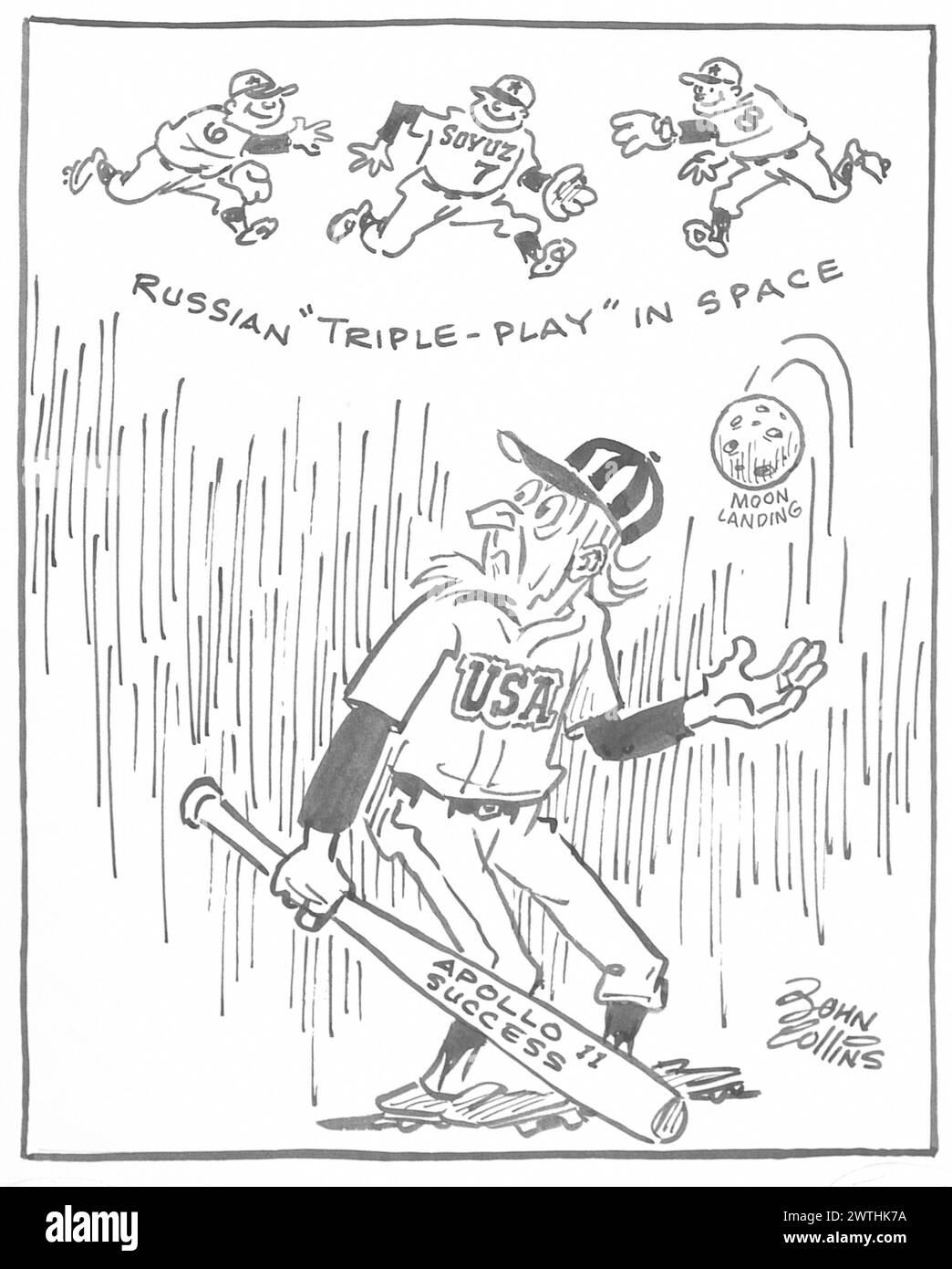 Dessin animé - hors de cette série mondiale. John Collins (1917-2007) Banque D'Images