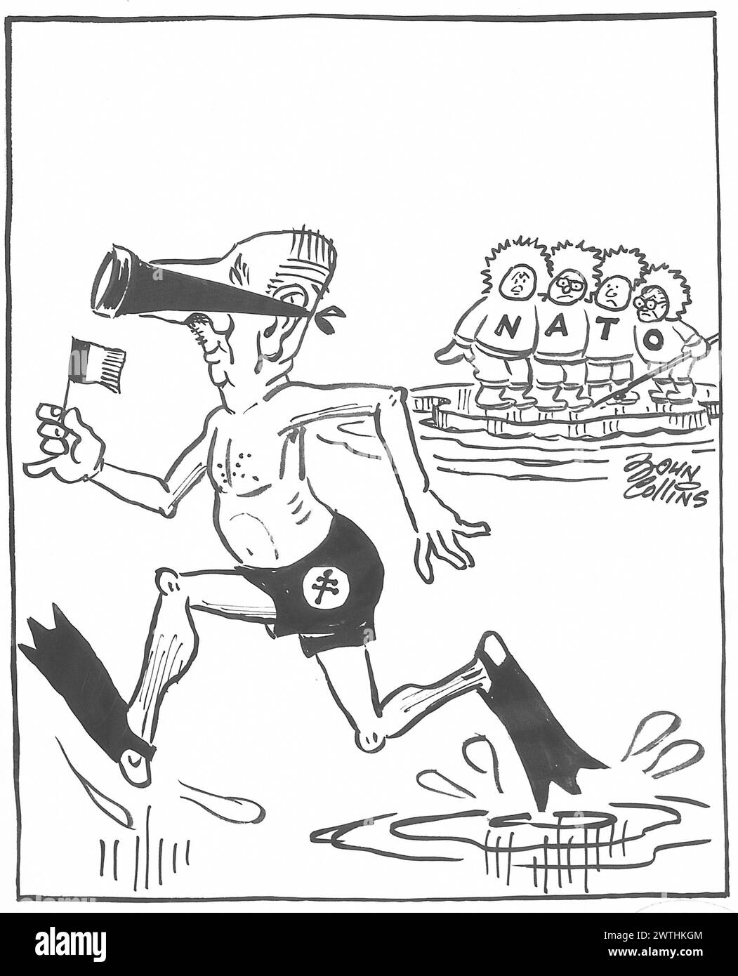 Dessin animé - 'la guerre froide est terminée'. John Collins (1917-2007) Banque D'Images