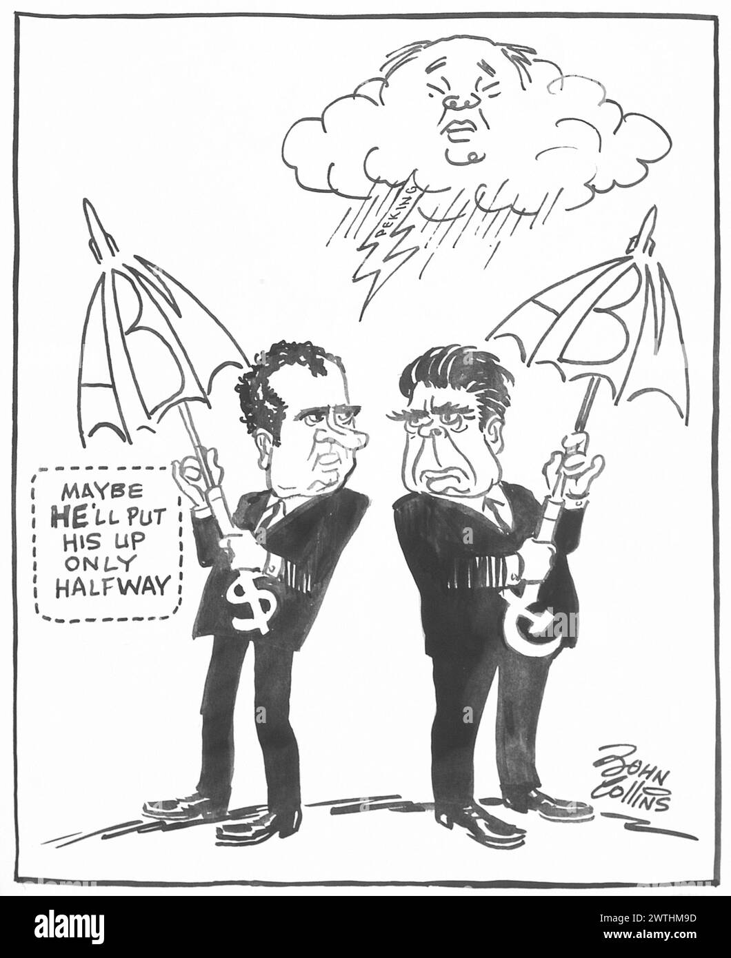 Dessin animé - 'si je mets le mien seulement à mi-chemin-'. John Collins (1917-2007) Banque D'Images