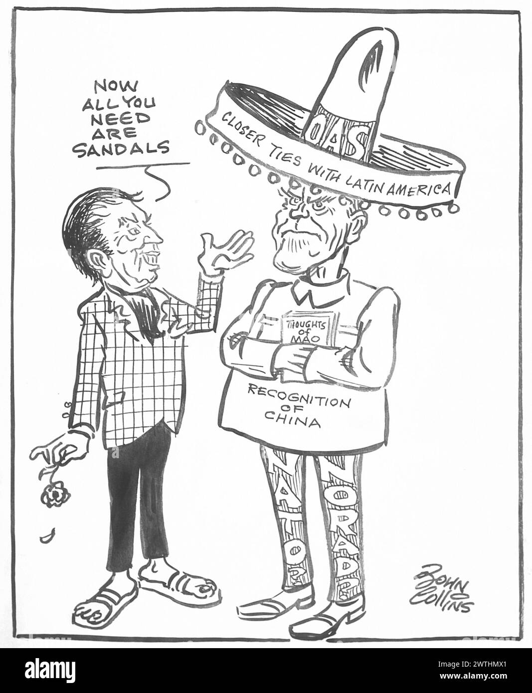 Dessin animé - Styles nets. John Collins (1917-2007) Banque D'Images