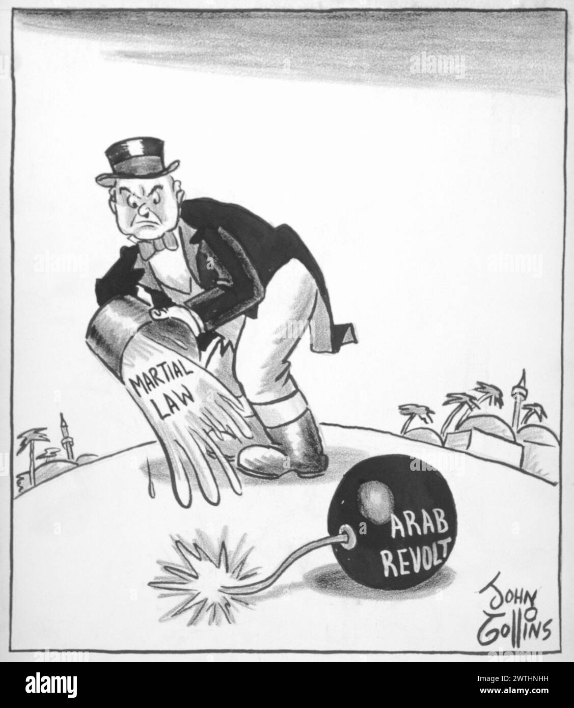 Dessin animé - le seul moyen. John Collins (1917-2007) Banque D'Images