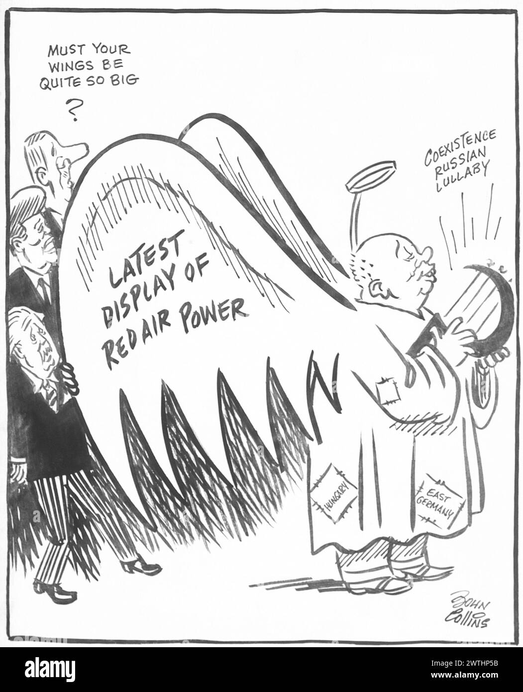 Dessin animé - L'Ange de la paix. John Collins (1917-2007) Banque D'Images