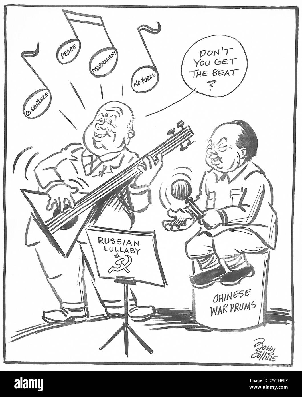 Dessin animé - partenaire silencieux. John Collins (1917-2007) Banque D'Images