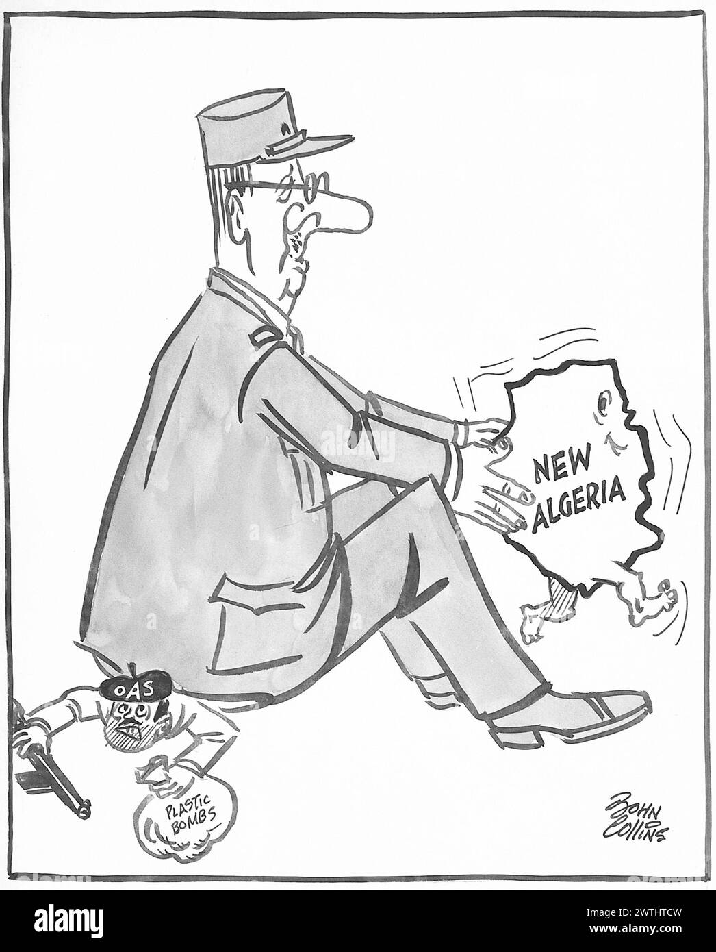 Dessin animé - baby-sitter. John Collins (1917-2007) Banque D'Images