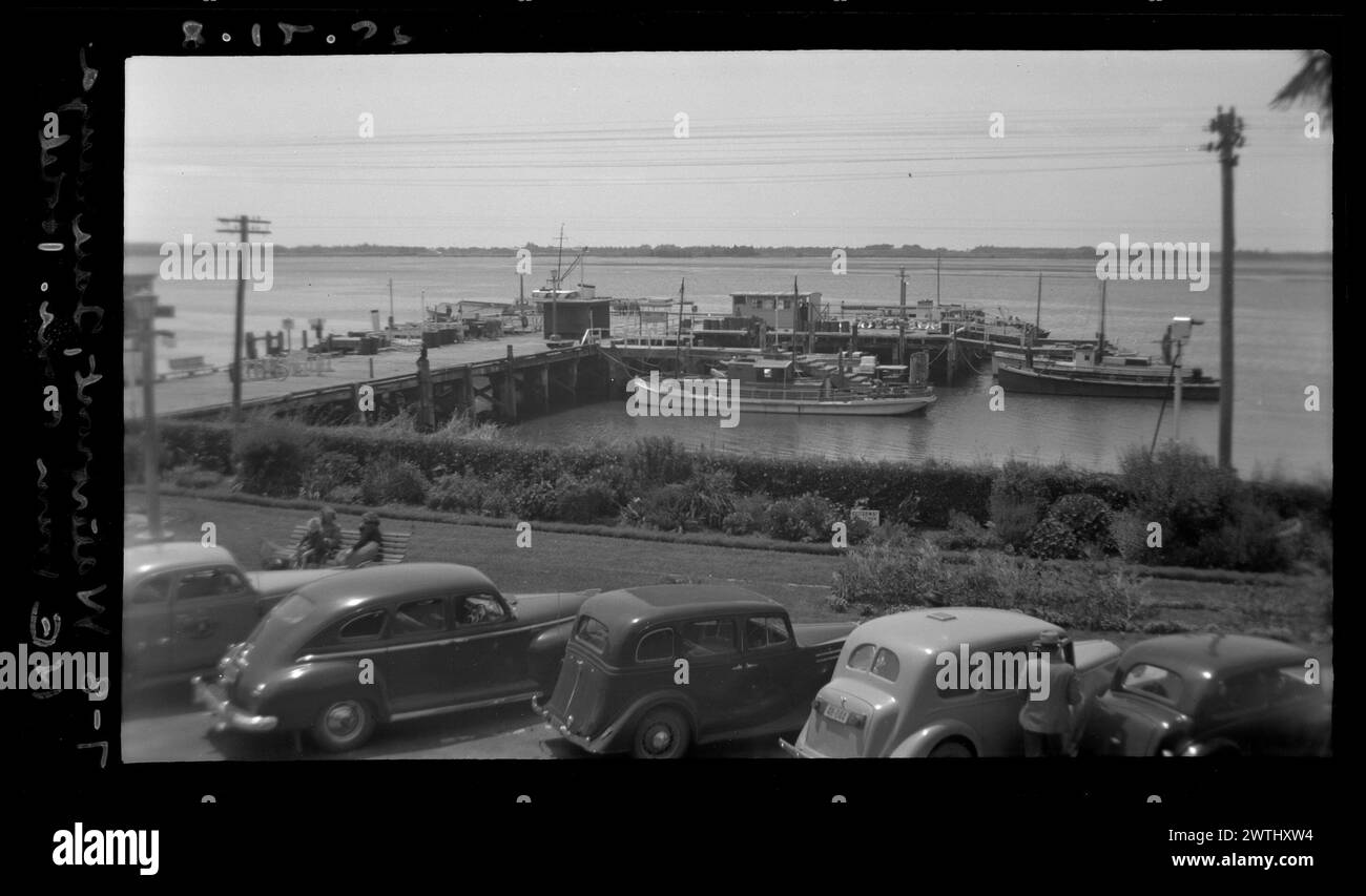 Waterfront, Tauranga du nord-est, des négatifs noir et blanc de commercial Hotel, négatifs argent gélatine Banque D'Images