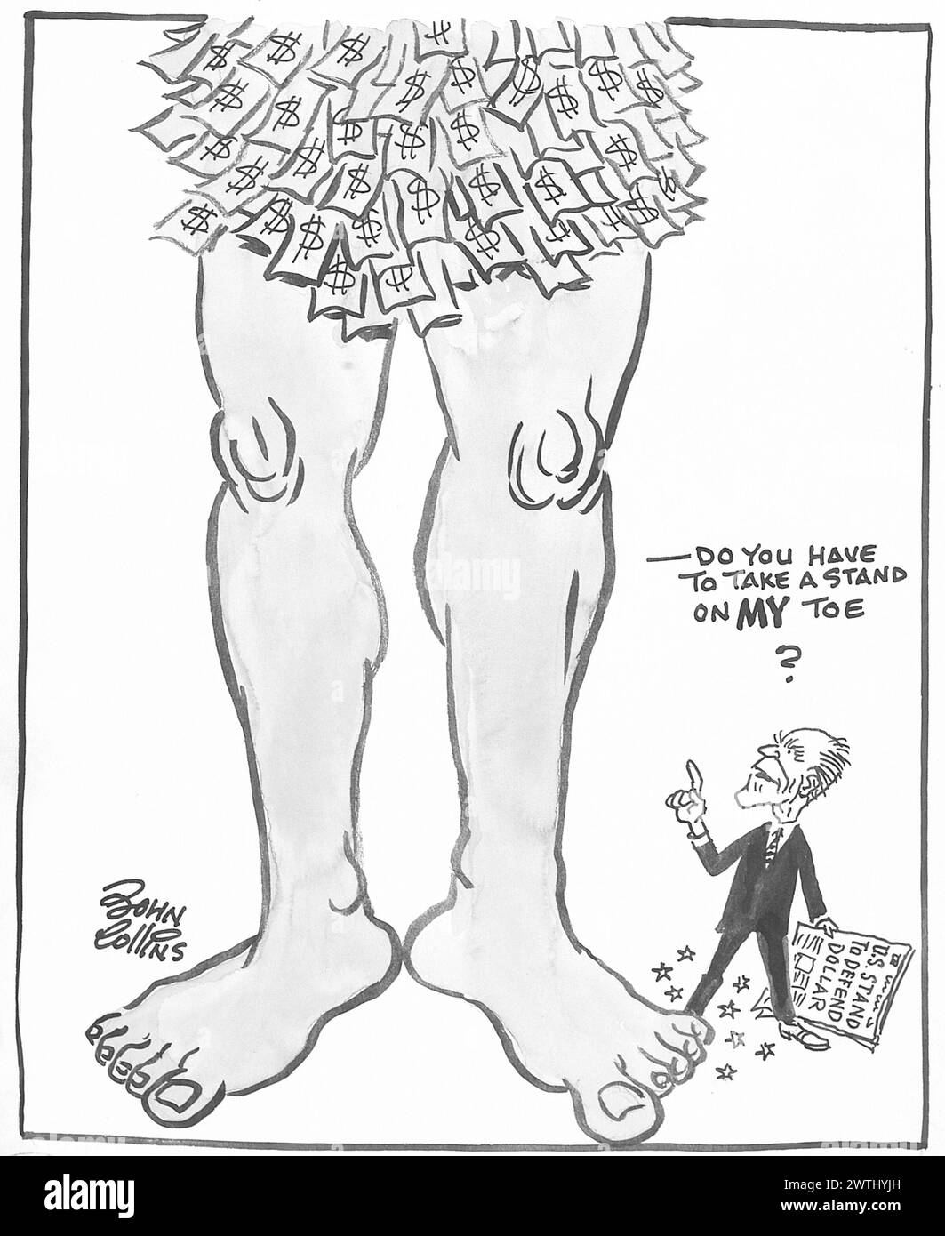 Dessin animé - 'Psst, Jolly Green Giant-'. John Collins (1917-2007) Banque D'Images