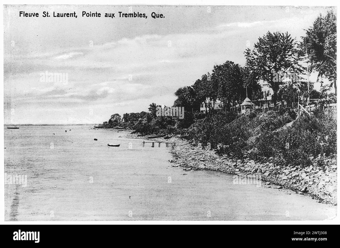 Collotype - élaboré Fleuve Lawrence, pointe aux Trembles, QC, vers 1910 Banque D'Images