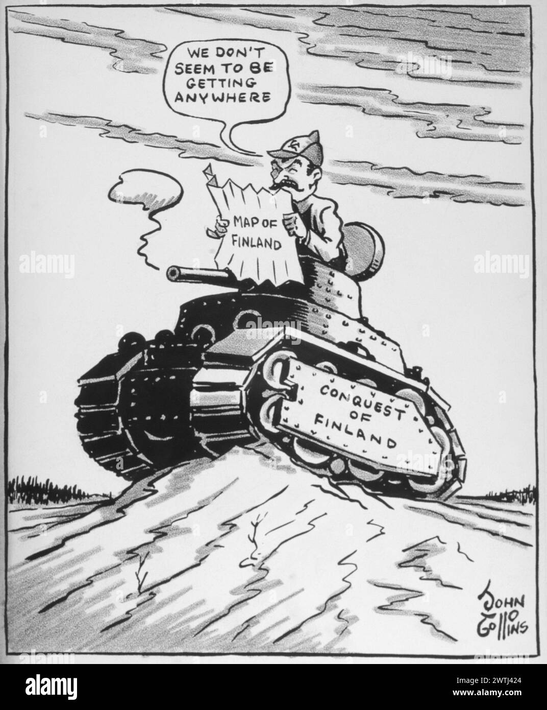 Dessin animé - le faire sur le plan quinquennal ?. John Collins (1917-2007) Banque D'Images