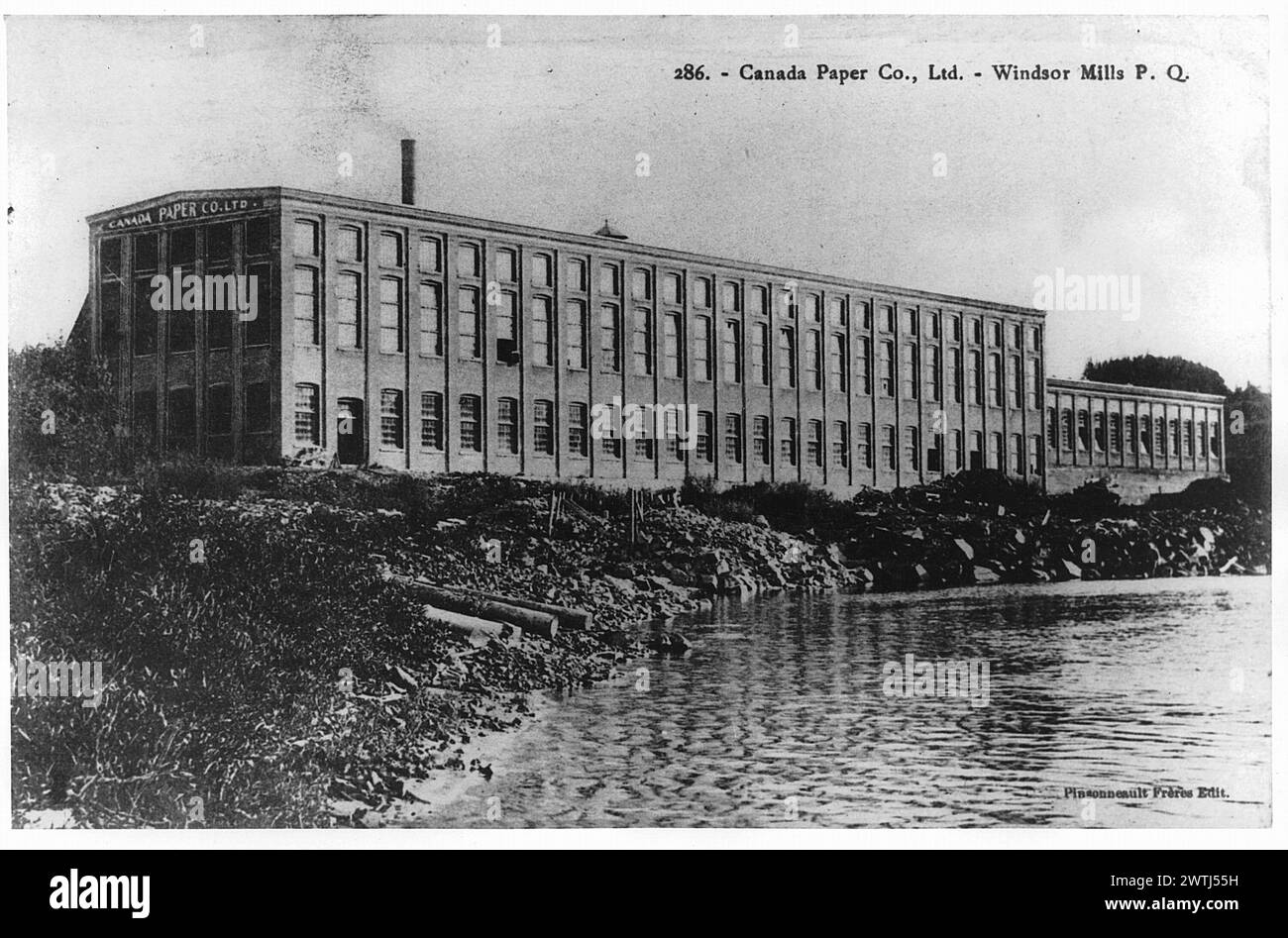 Collotype - Canada Paper Co., Windsor Mills, QC, vers 1910 Banque D'Images