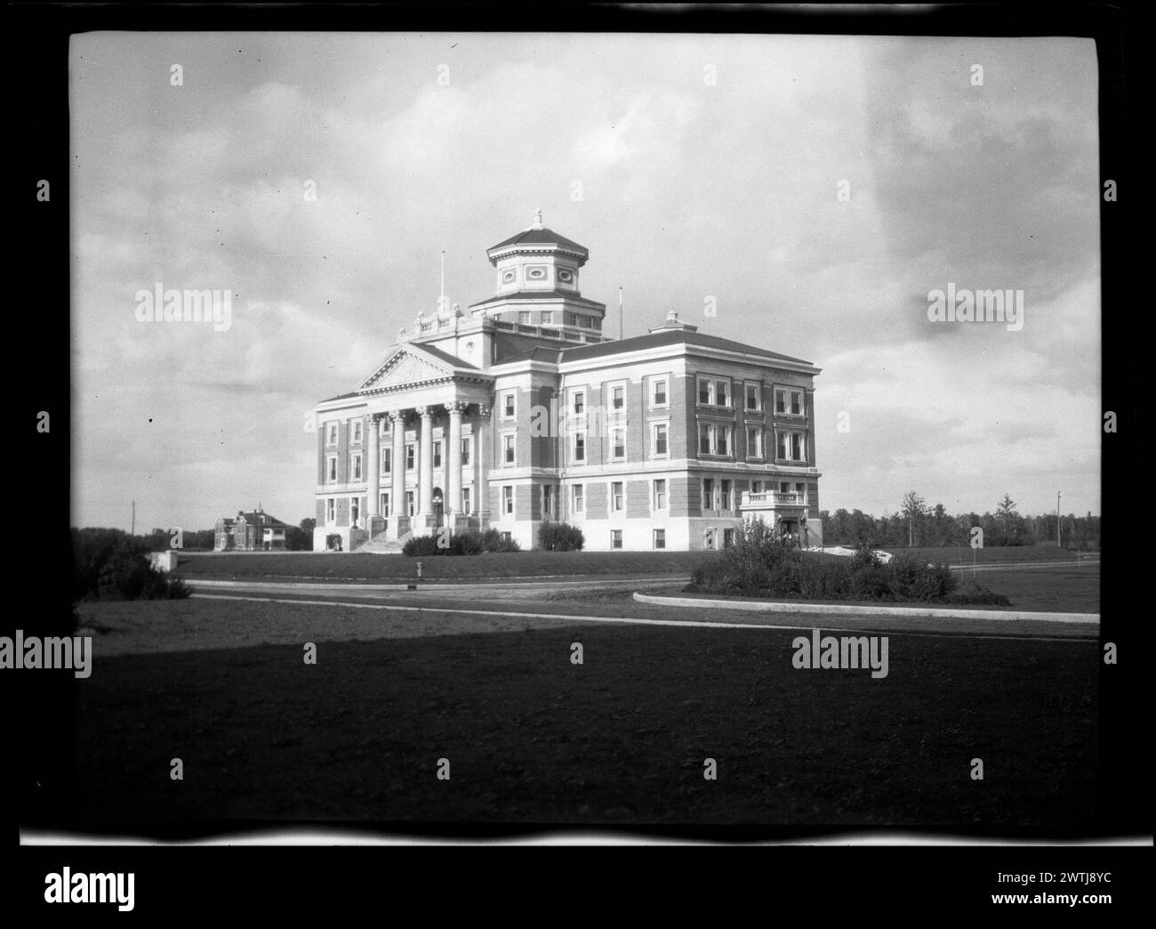 Manitoba Agricultural College / Administration Building, 66 Chancellors Circle, Winnipeg négatifs, négatifs nitrate, négatifs noir et blanc Banque D'Images