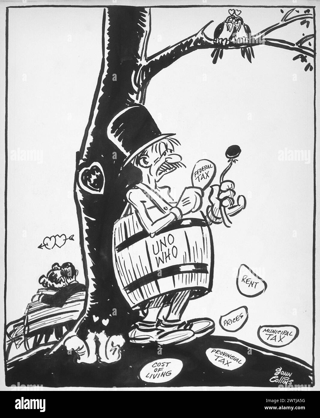 Dessin animé - personne n'aime Me. John Collins (1917-2007) Banque D'Images