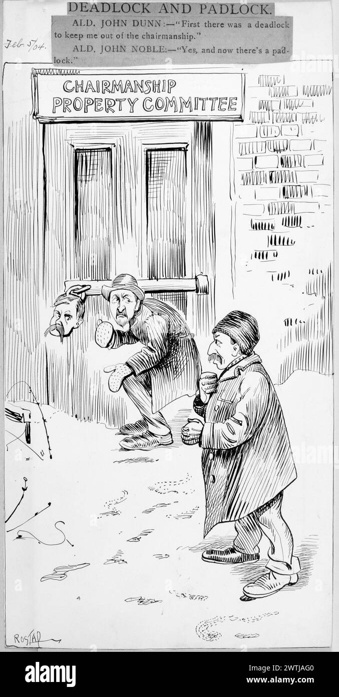 Dessin animé - Deadlock et Padlock Rostap (1866-1949) Banque D'Images