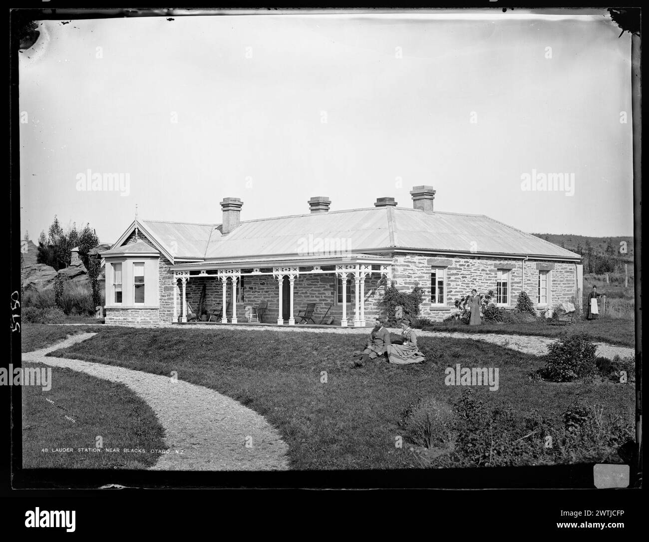 Lauder Station, Near Blacks, Otago, NZ négatifs collodion humide, négatifs noir et blanc Banque D'Images