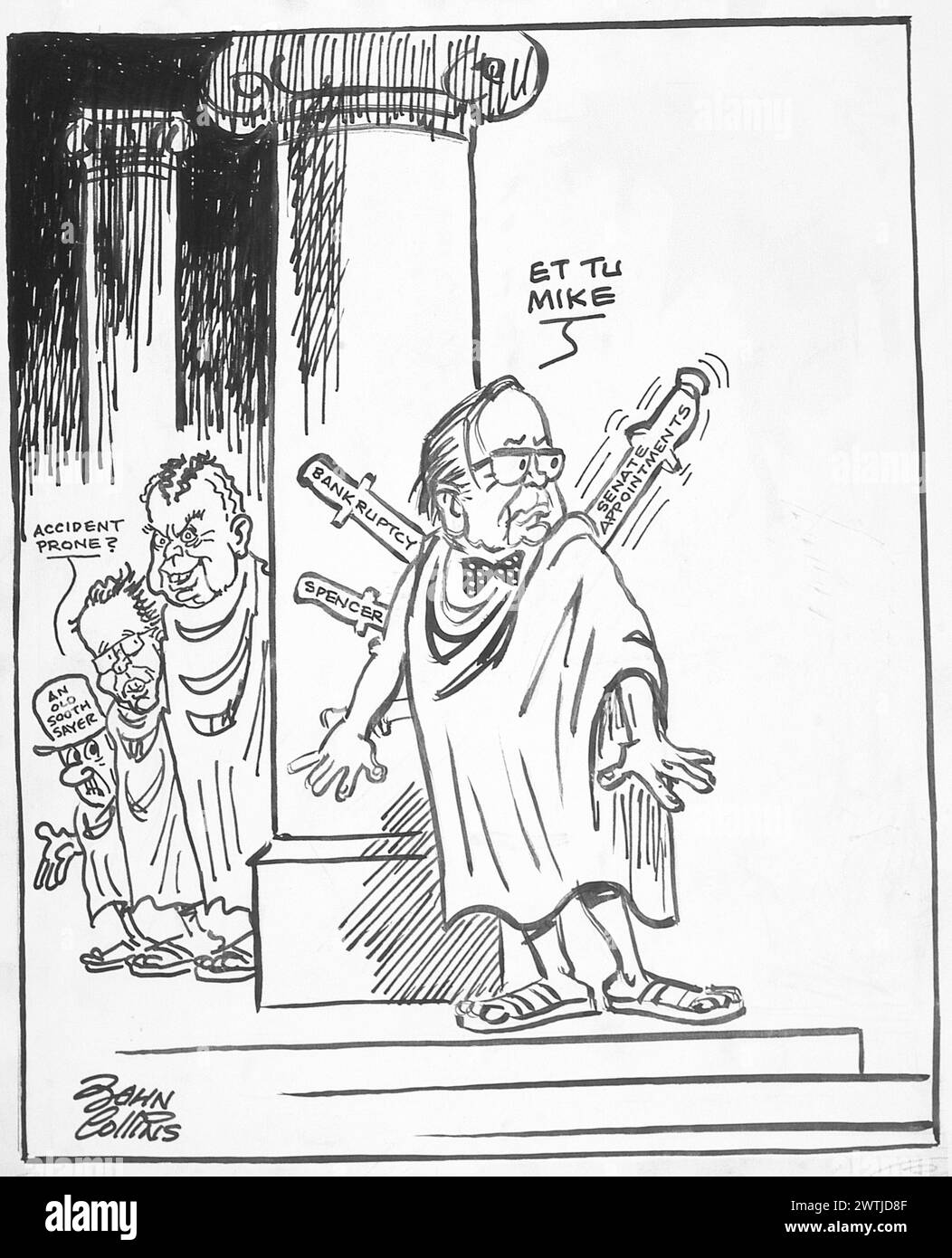 Dessin animé - les Ides de mars. John Collins (1917-2007) Banque D'Images