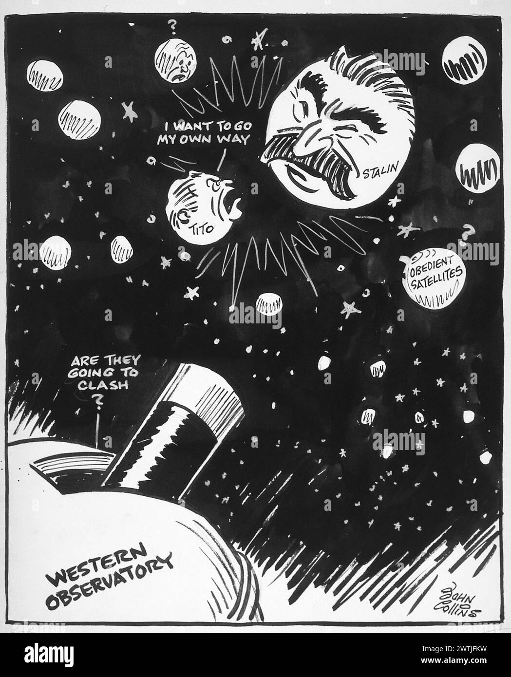 Dessin animé - quelque chose de nouveau. John Collins (1917-2007) Banque D'Images