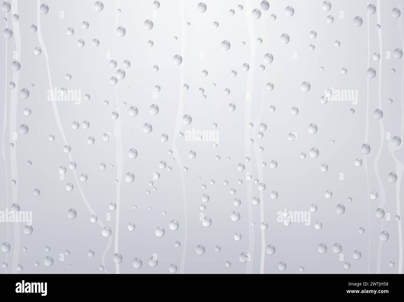 Gouttes d'eau de pluie sur verre avec fond gris, illustration vectorielle Illustration de Vecteur