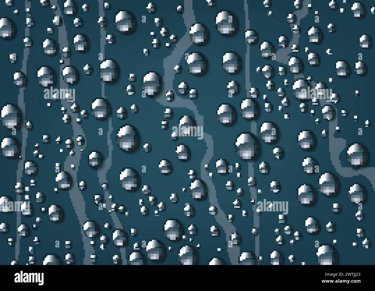 Gouttes de pluie sur Un fond sombre, illustration vectorielle Illustration de Vecteur