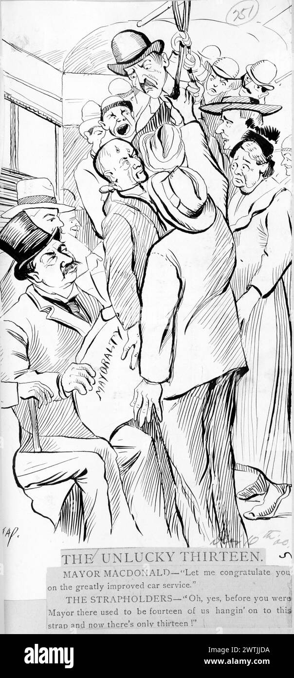 Dessin animé - le malheureux treize Rostap (1866-1949) Banque D'Images