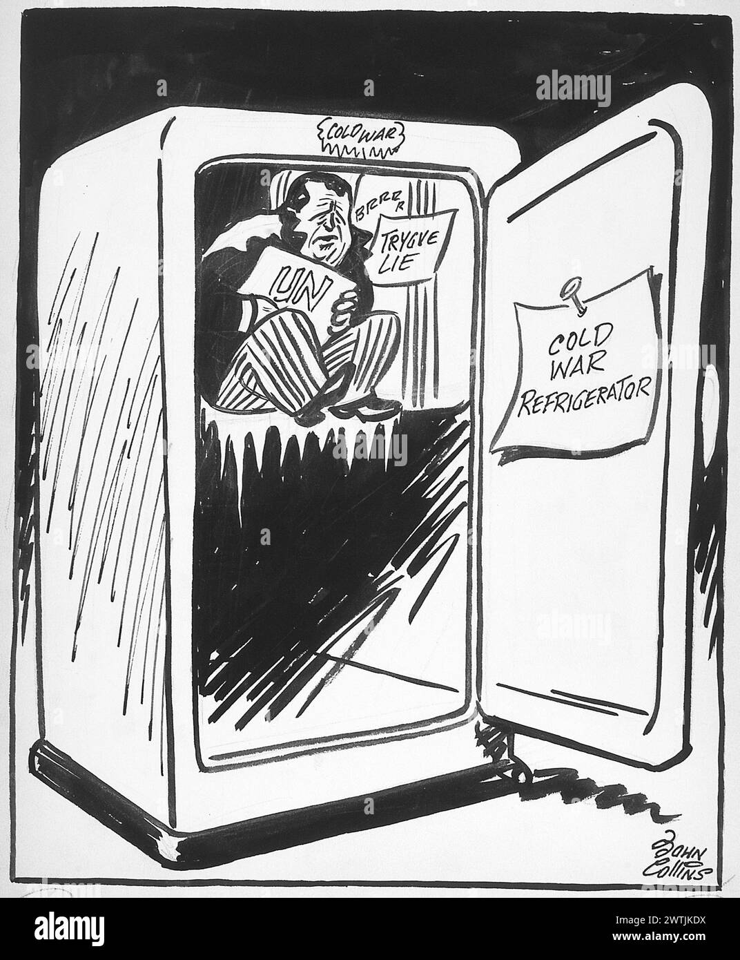 Dessin animé - toujours en chambre froide. John Collins (1917-2007) Banque D'Images