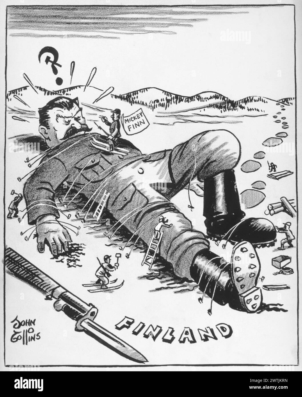 Dessin animé - Gulliver Staline. John Collins (1917-2007) Banque D'Images