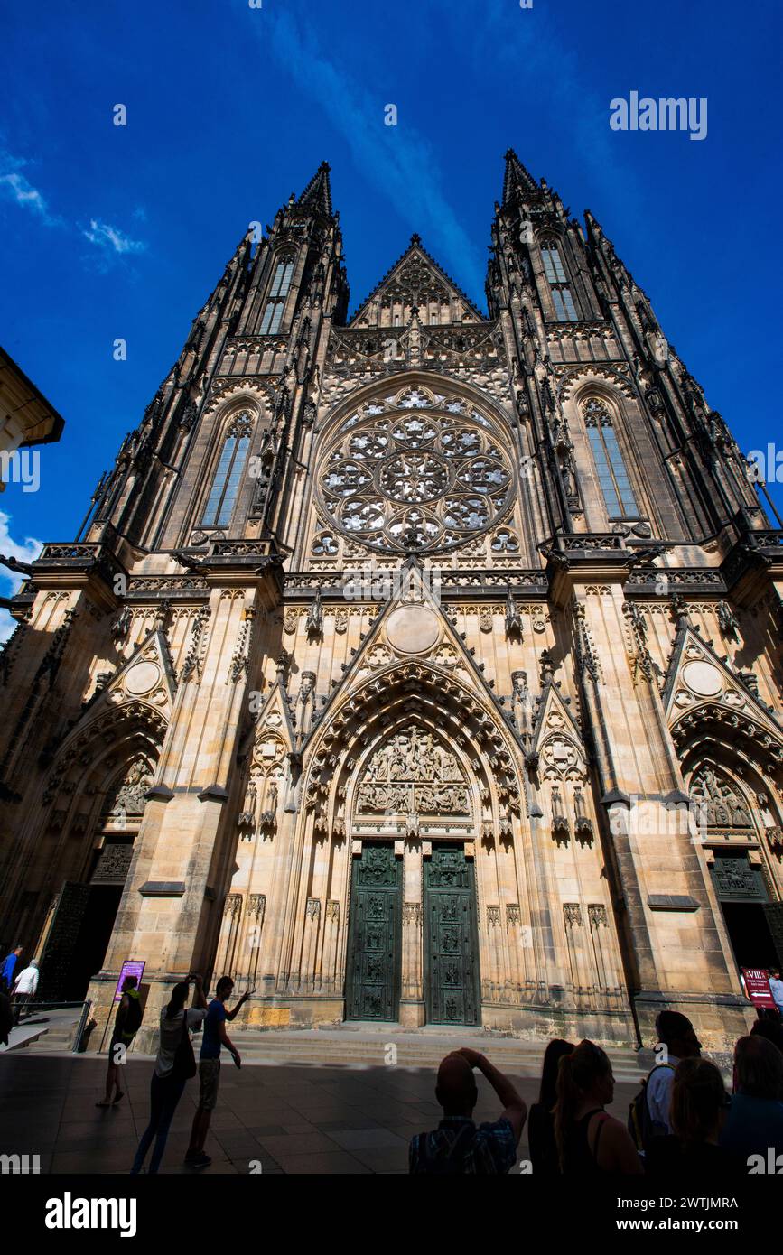 La Cathédrale Saint-Guy, au château de Prague, République Tchèque Banque D'Images
