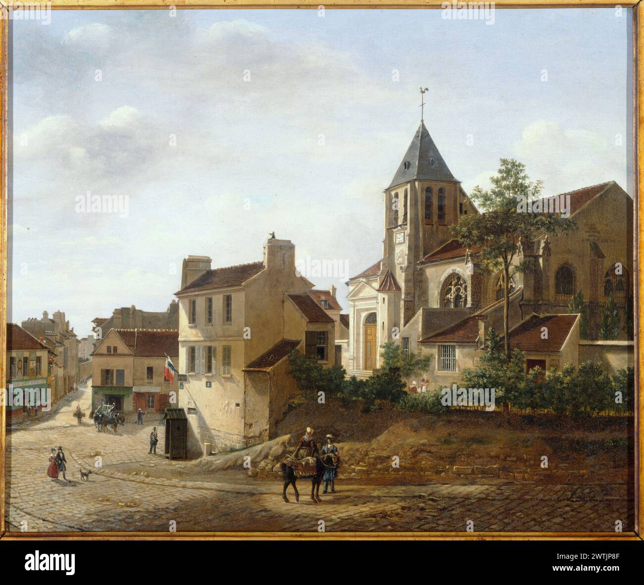 Etienne Bouhot (1780-1862) Saint-Germain de Charonne (1830) Banque D'Images