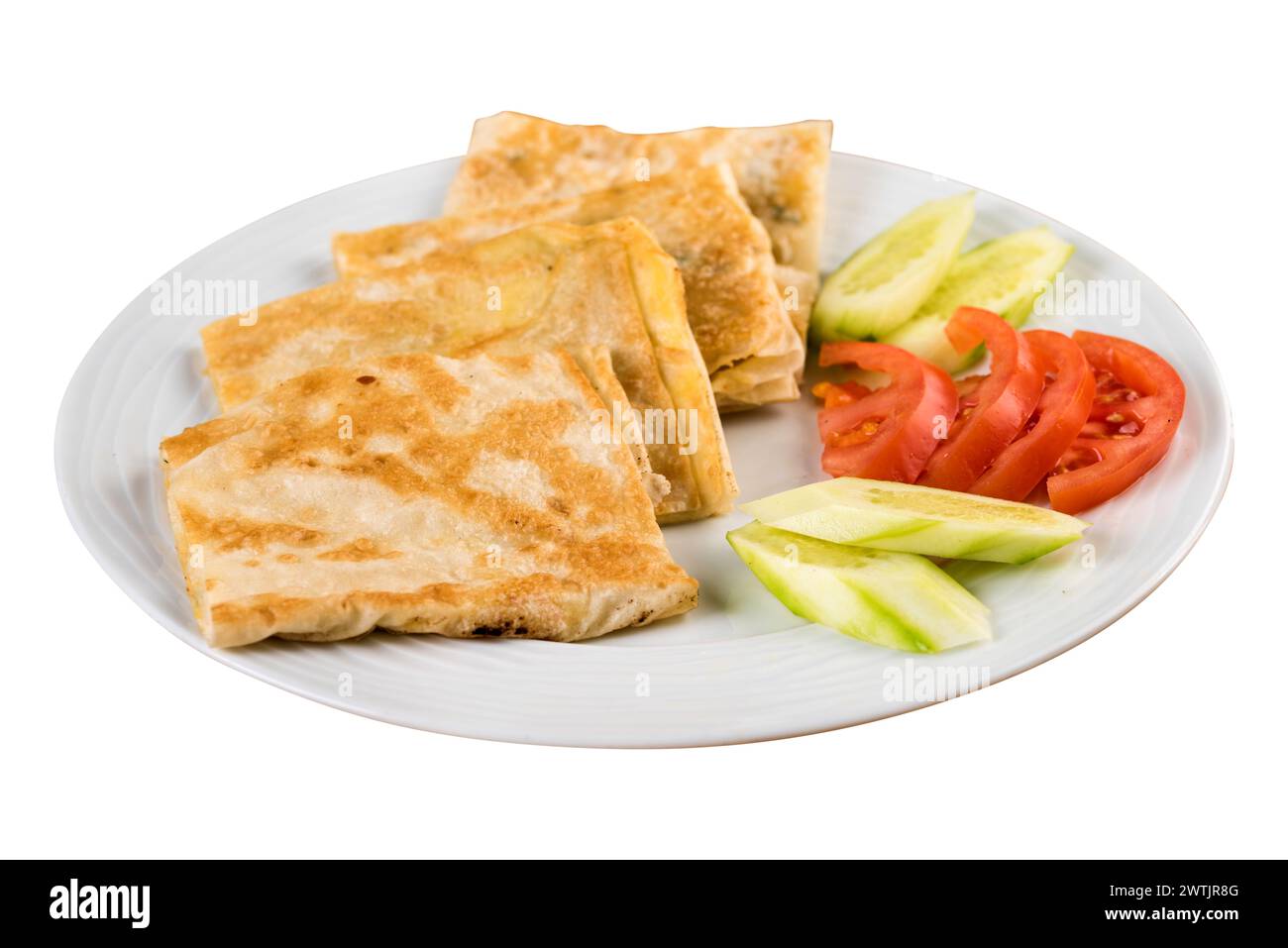 Délicieux repas turc Gozleme - pâtisserie farcie de Gozleme Banque D'Images