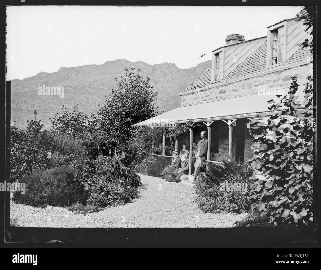 Blackstone Hill Station, Otago, NZ négatifs collodion humide, négatifs noir et blanc Banque D'Images