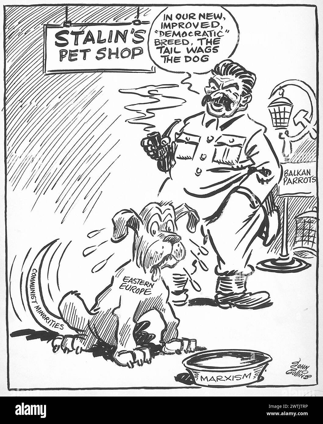 Dessin animé - la vie d'un chien. John Collins (1917-2007) Banque D'Images