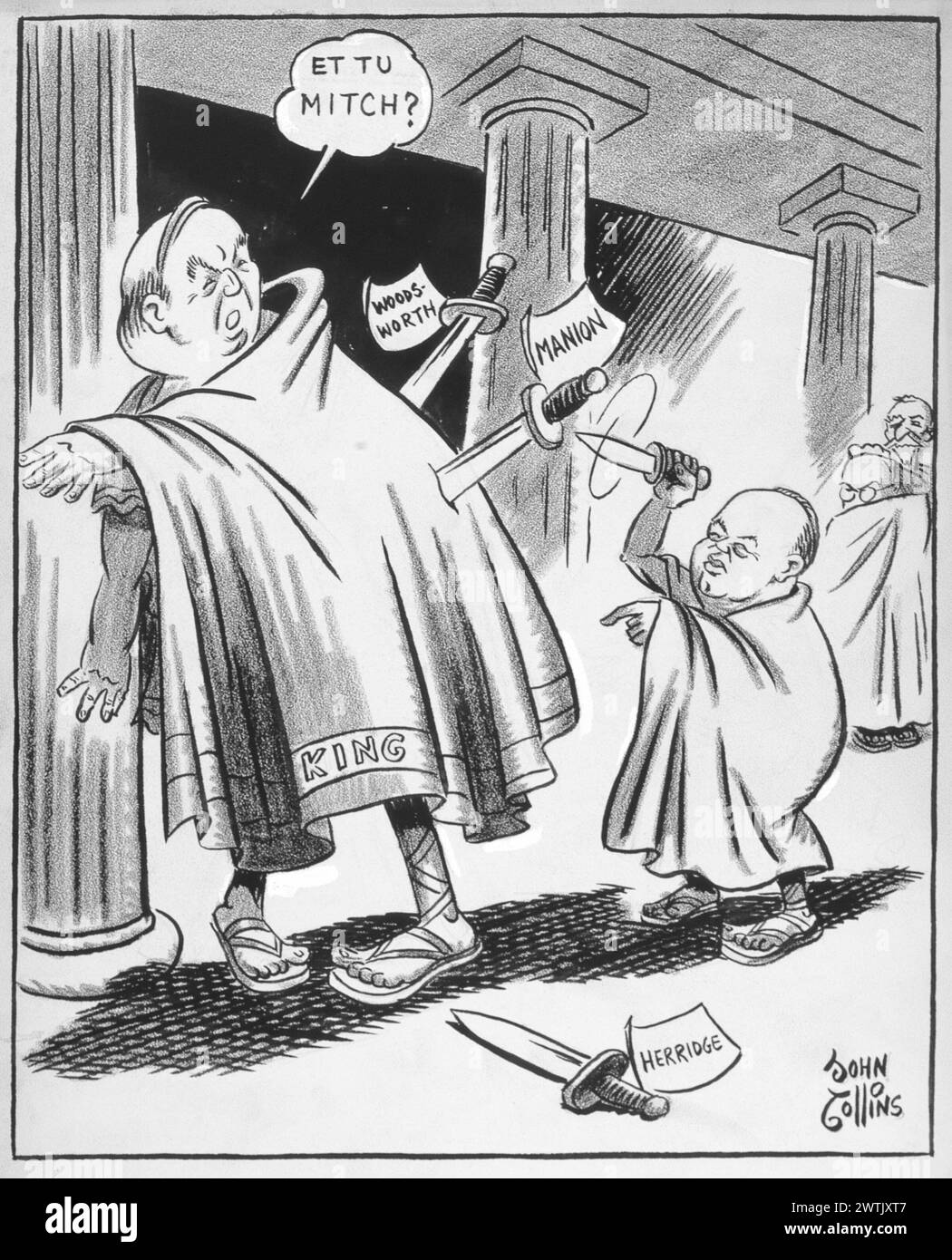 Dessin animé - les Ides de mars. John Collins (1917-2007) Banque D'Images