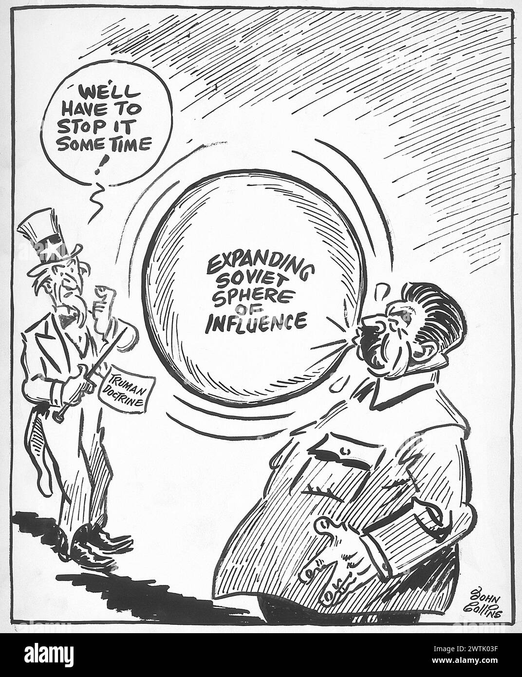 Dessin animé - Bubble Gum. John Collins (1917-2007) Banque D'Images