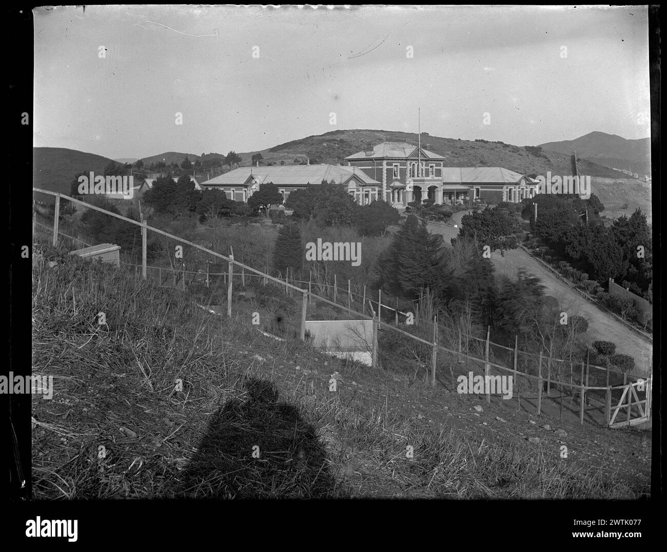 The Home for the Aged Needy, à côté d'Adelaide Road, négatifs sur plaques sèches en gélatine Wellington, négatifs noir et blanc Banque D'Images