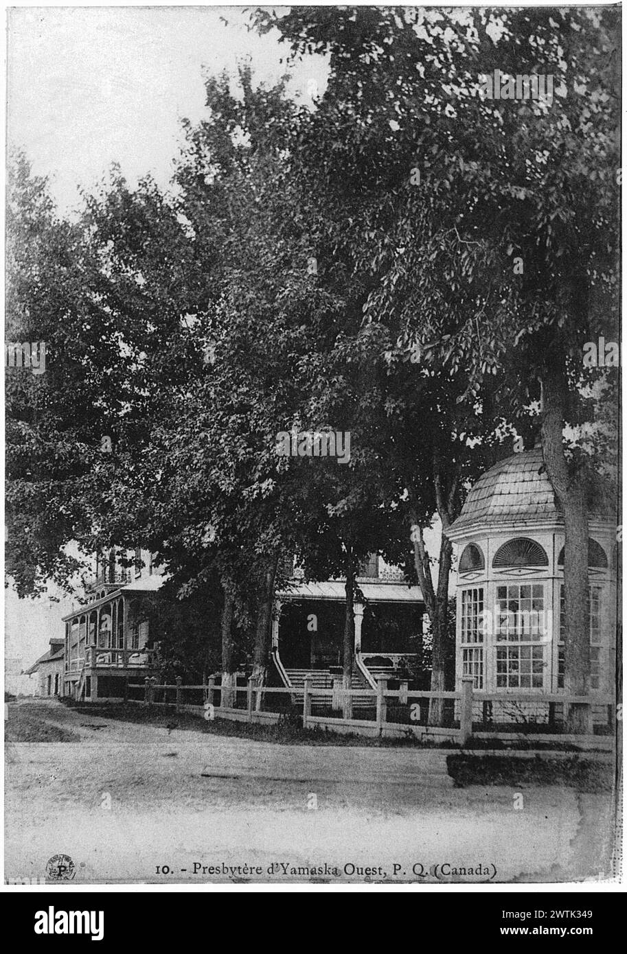 Collotype - presbytère, Yamaska Ouest, QC, vers 1910 Banque D'Images