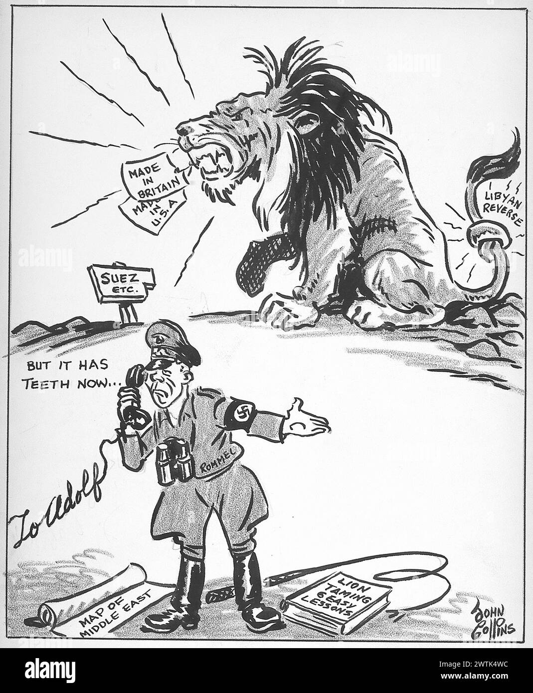 Dessin animé - quelque chose de nouveau a été ajouté. John Collins (1917-2007) Banque D'Images