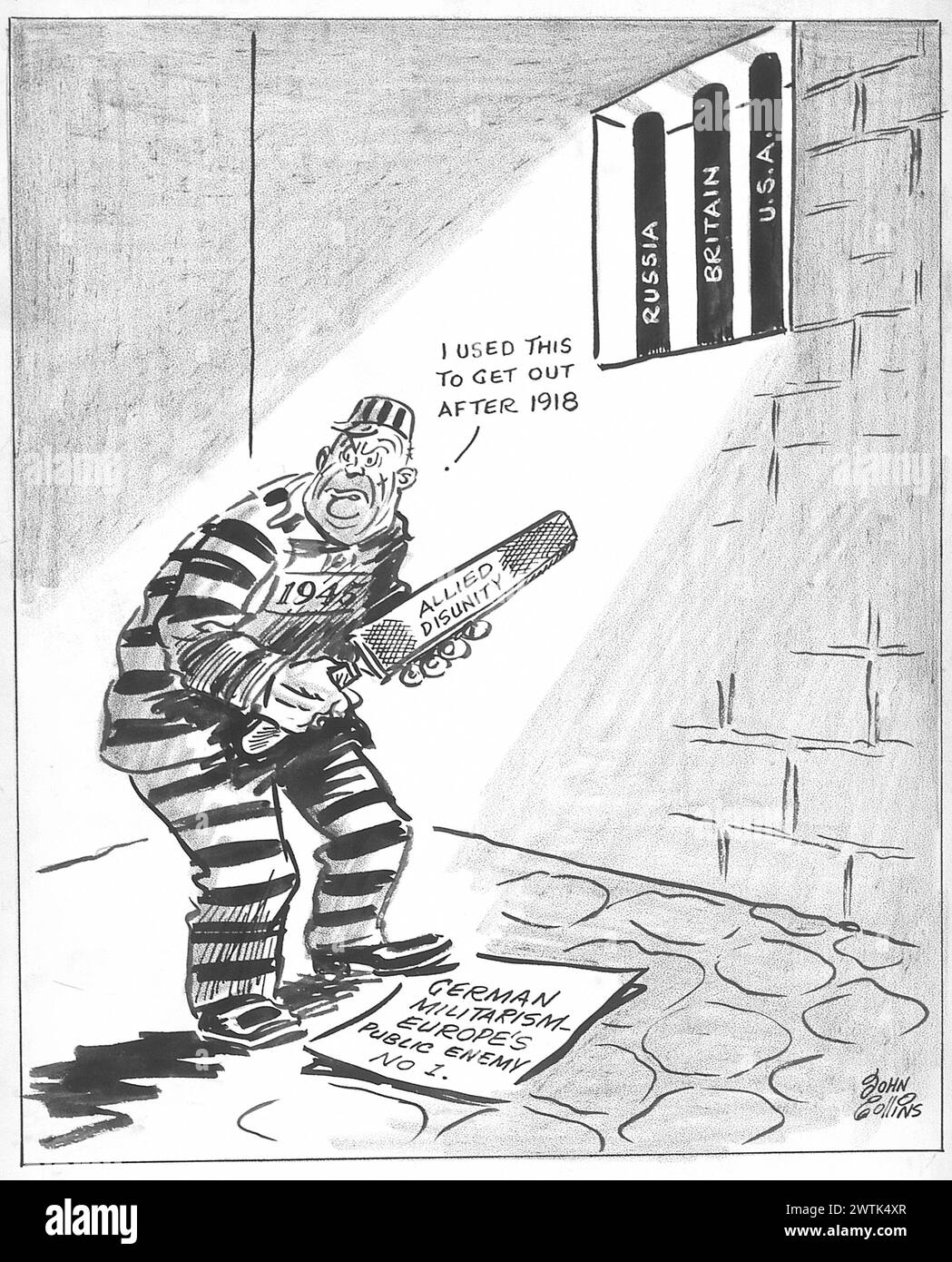 Dessin animé - cela ne doit pas se reproduire. John Collins (1917-2007) Banque D'Images