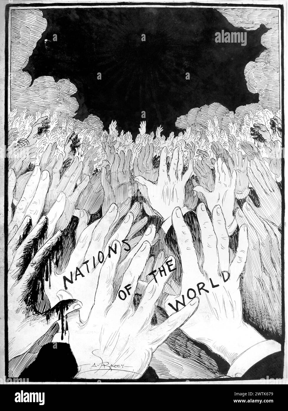 Caricature - Nations du monde Unite Arthur George Racey (1870-1941) Banque D'Images