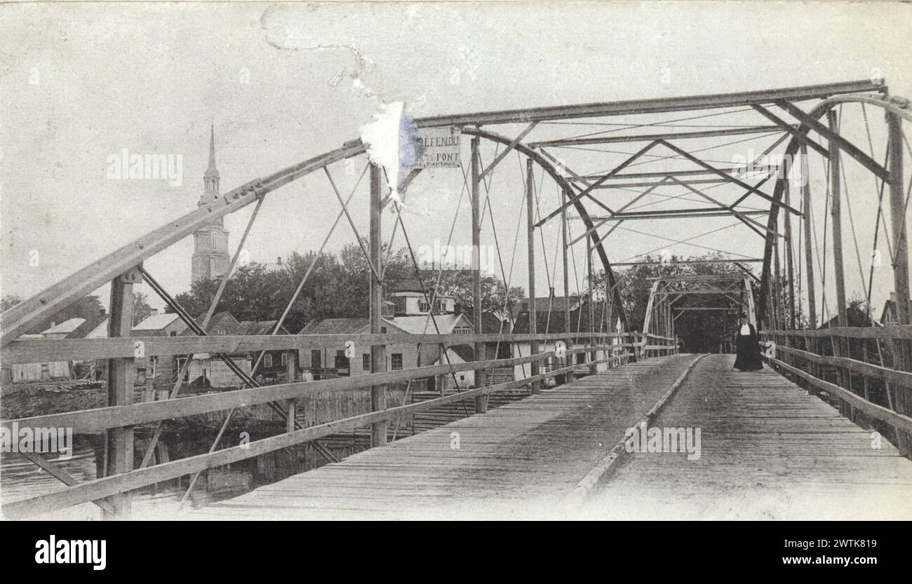 Collotype - le pont supérieur, Bécancour, QC, vers 1910 Banque D'Images