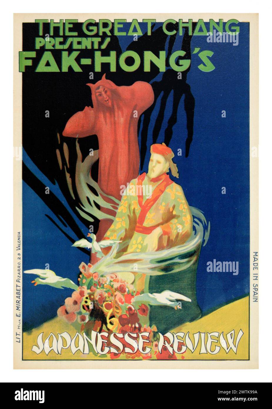 Poster magique - le Grand Chang présente la revue japonaise de FAK-Hong Banque D'Images