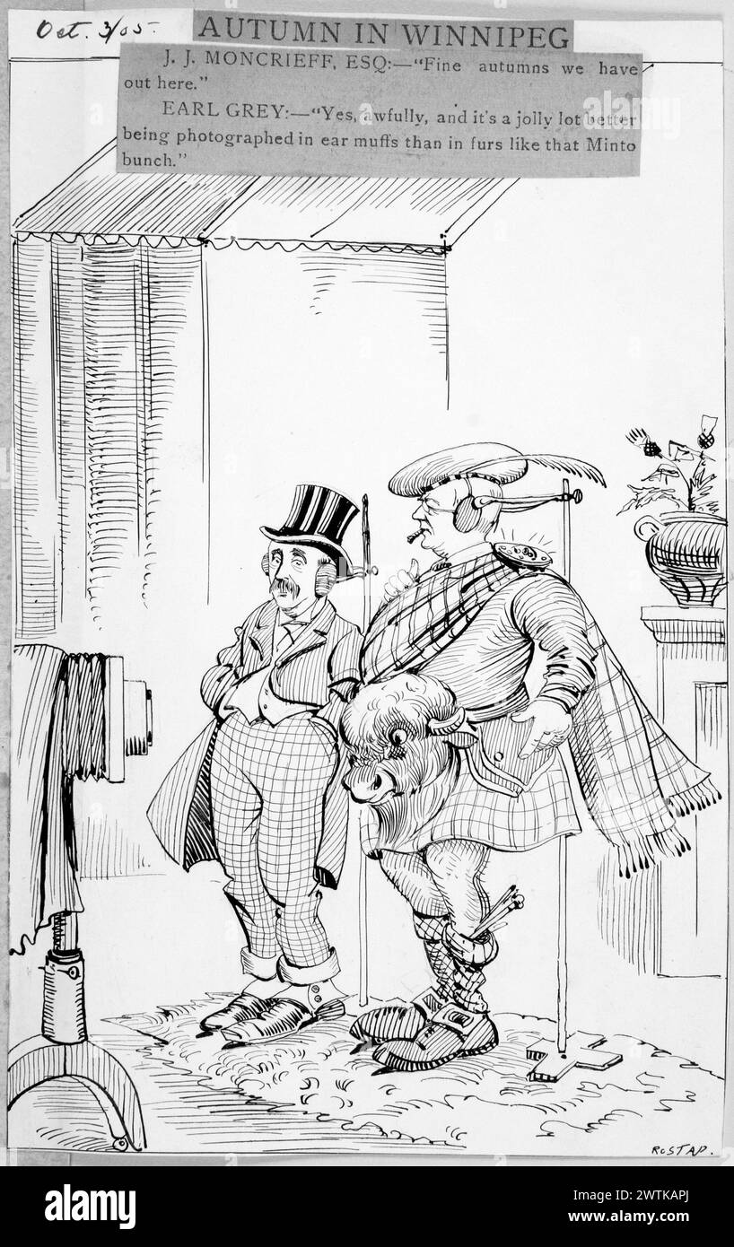 Caricature - automne à Winnipeg Rostap (1866-1949) Banque D'Images