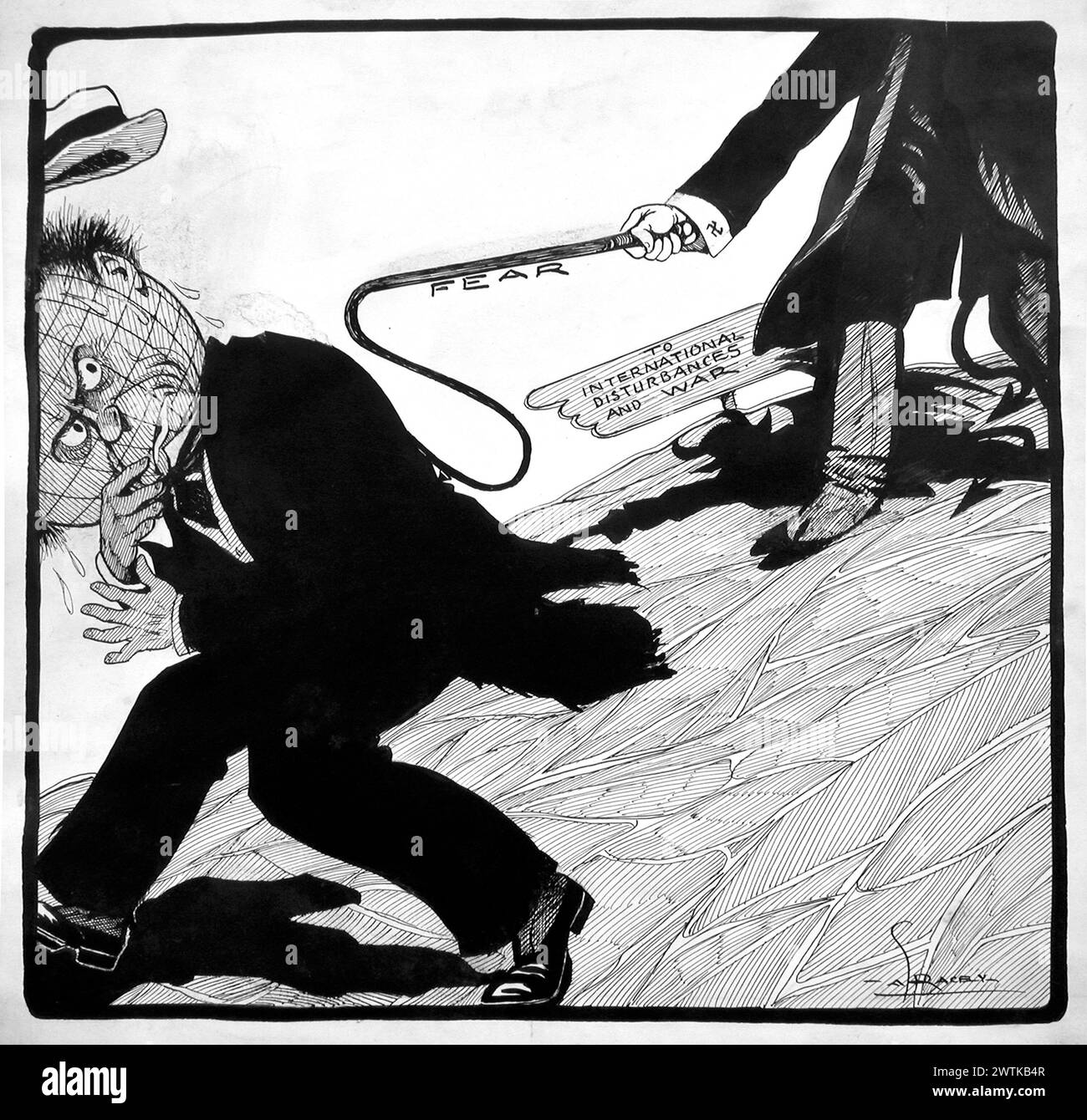 Dessin animé - Fear Arthur George Racey (1870-1941) Banque D'Images