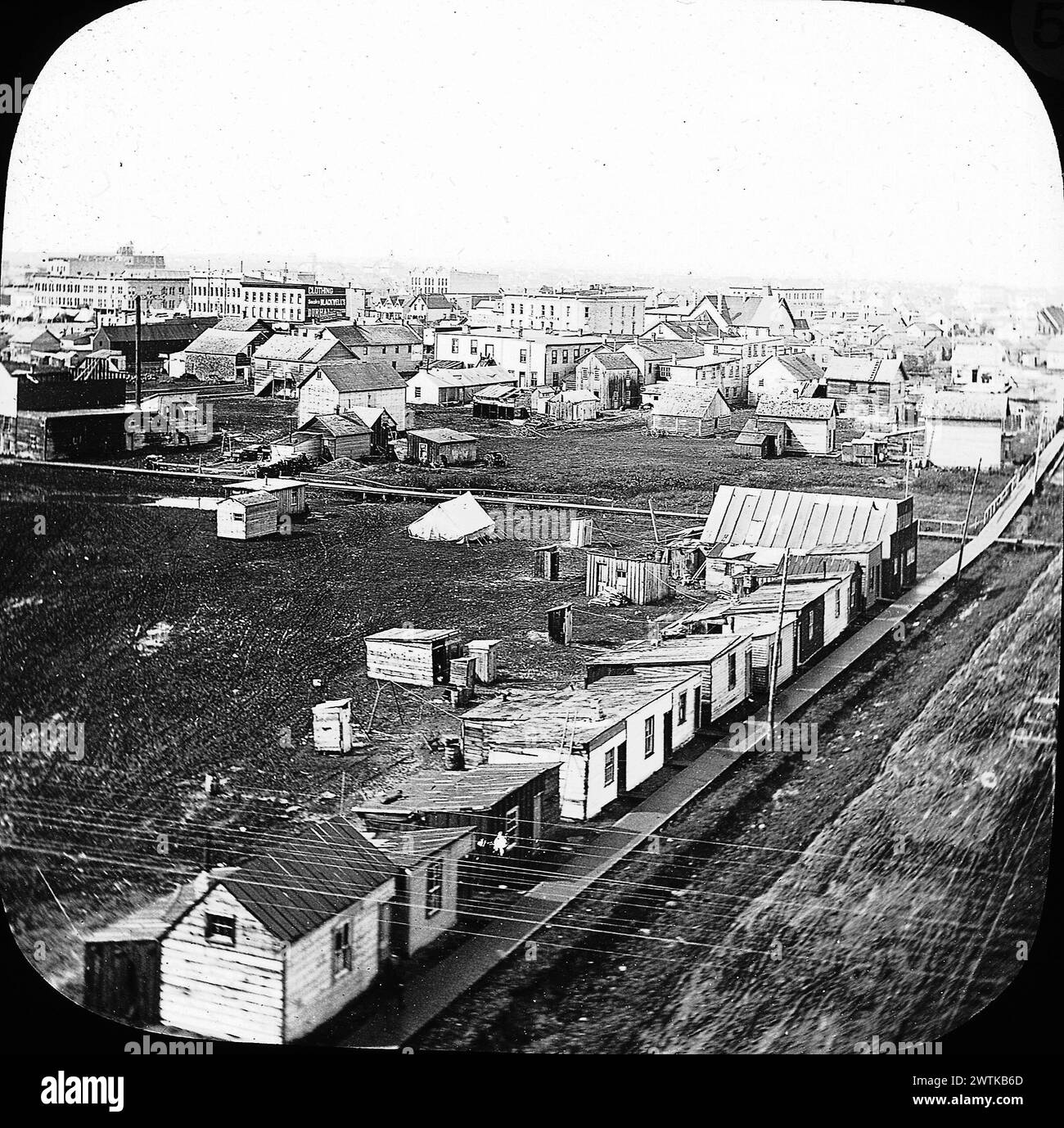 Transparence - vue depuis la tour, Winnipeg, MB, vers 1900 Banque D'Images