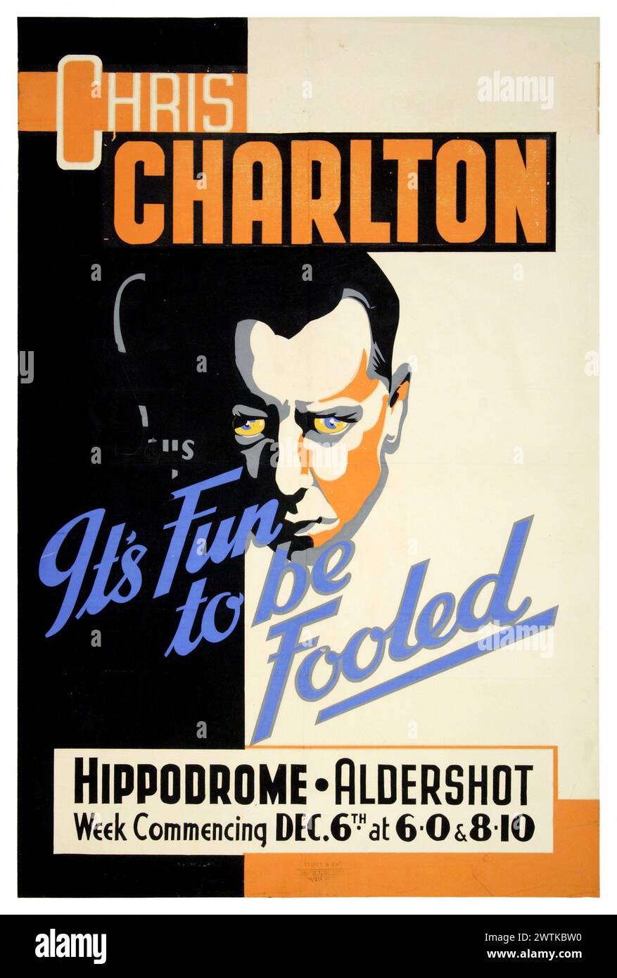 Affiche magique - Chris Charlton dit que c'est amusant d'être dupé Banque D'Images